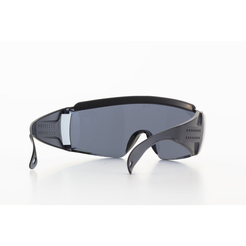 TRUSCO Single-lens Safety Glasses with Side and Top Visor, Gray, GS-180N, 1 pc