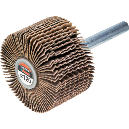 TRUSCO Soft Wheel with Shaft, Outer Diameter 40 x Thickness 25 x Shaft 6 (5 pieces) Grain Size #120 120# YS425 1 box
