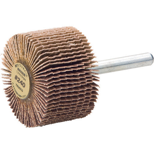 TRUSCO Soft Wheel with Shaft, Outer Diameter 40 x Thickness 25 x Shaft 6 (5 pieces) Grain Size #240 240# YS425 1 box
