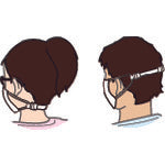 TRUSCO 마스크용 이리 통증 경감 끈 블랙 1개입 TMKG1-BK 1개