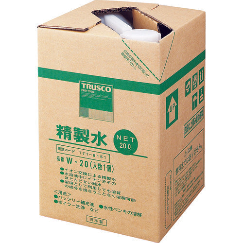 TRUSCO Purified Water 20L (1 piece) W-20 1 box
