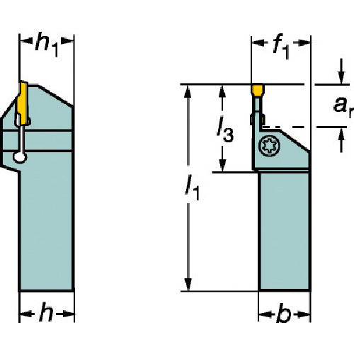 サンドビック　コロカット１・２　突切り・溝入れ用シャンクバイト（４８０）　RF123E15-2020B　1 本