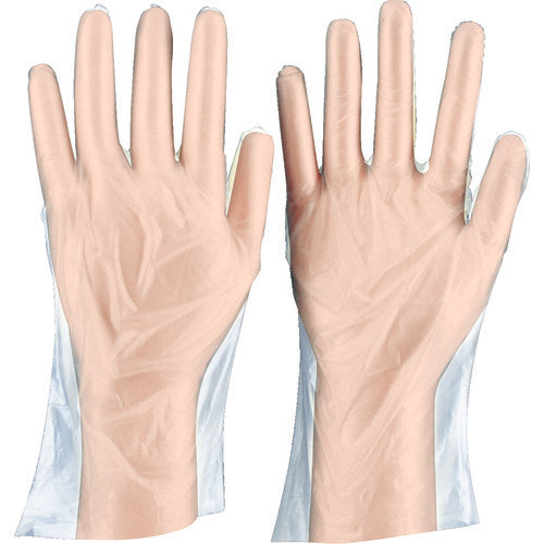 ＴＲＵＳＣＯ　ポリオレフィン製使い捨て手袋　Ｍサイズ　（２０枚入）　DPM-1834　1 袋