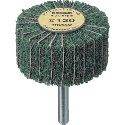 ＴＲＵＳＣＯ　ナイロンミックスホイール　外径６０Ｘ厚２５Ｘ軸６　１２０♯　５個入　FM6025-120　1 箱