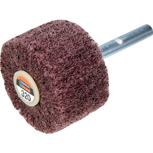 ＴＲＵＳＣＯ　ナイロン軸付ホイール　外径４０×厚み２５×軸６　３２０♯　（５個入）　UFN425-320　1 箱