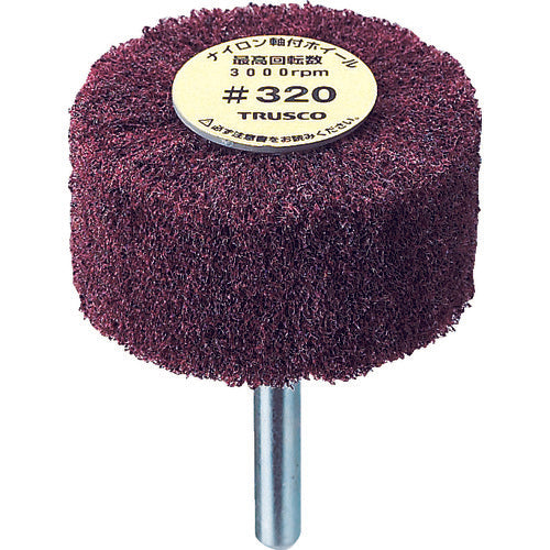 TRUSCO Nylon Shaft Wheel Outer Diameter 50 x Thickness 25 x Shaft 6 320# (5 pieces) UFN525-320 1 box