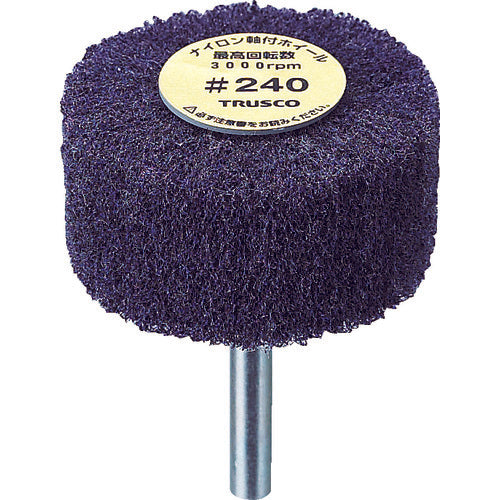 TRUSCO Nylon Shaft Wheel, Outer Diameter 60 x Thickness 25 x Shaft 6, 240# (5 pieces) UFN625-240, 1 box