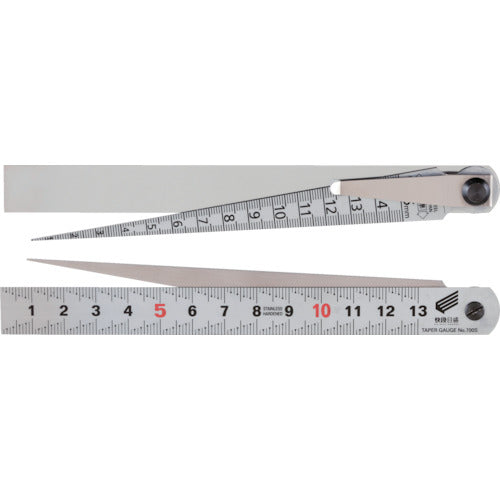 SK Taper Gauge Quick Step Scale with Straight Scale No. 700 with Clip Measuring Range Taper Gauge 1-15mm Straight Scale 0-130mm 700SKD 1 pc