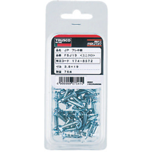 TRUSCO Drill Screw Flexible Nickel-plated M3.8X40 46pcs FSJ-40 1 PK