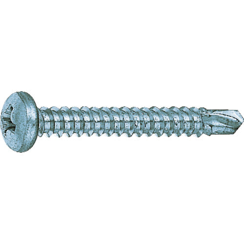 TRUSCO Drill Screw Pan Head for Sheet Metal, Unichrome, M4X40, 40 Pieces, PJ-40, 1 PK