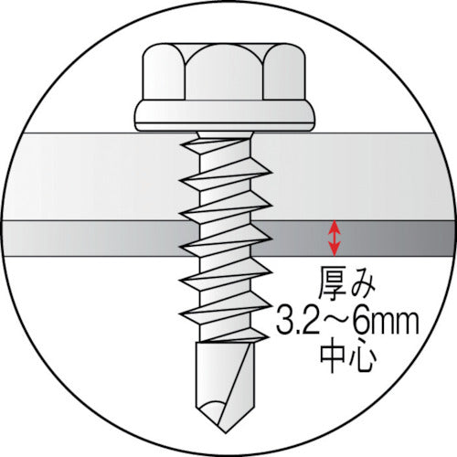 TRUSCO Drill Screw Hexagonal Unichrome M5X25 34pcs HJB-25 1PK
