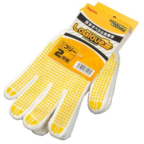 ペンギンエース　ＬＯＧｌｏｖｅ−ｄｏｔ厚手すべり止め軍手　２双組　LOGLOVE-DOT-2P　1 組