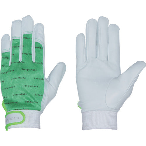 Penguin Ace Japanese Cowhide Leather Gloves Elecar (Green, Medium Size) TH-509M 1 Pair