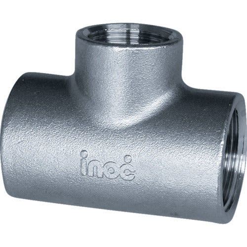 inoc threaded pipe fitting, reducing diameter tee, SUS304, RT, 25A x 20A, 304RT25AX20A, 1 piece