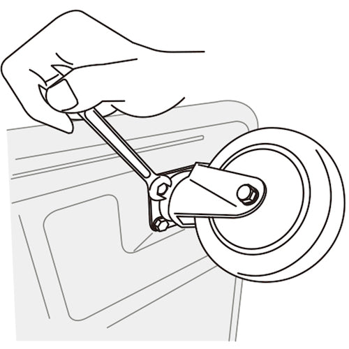 ユーエイ　プレート式　自在　キャスター　ウレタン　車輪径１３０ｍｍ　ストッパー付き　ＰＭタイプ　ＰＭＳ−ＬＢ（Ｒ）型　取付寸法９０×９０（８０×８０）　PMS-130UWBLBRINJ　1 個