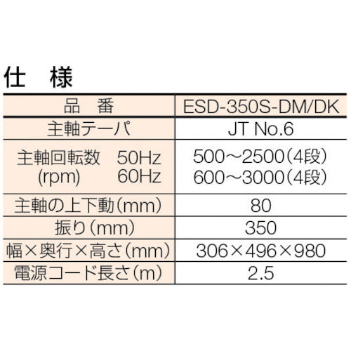 遠州　卓上ボール盤　ESD-350S-DK　1 台