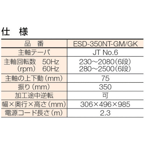 遠州　タッピング兼用ボール盤　ESD-350NT-GK　1 台