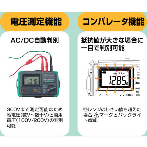 ＫＹＯＲＩＴＳＵ　４１０５ＤＬ　デジタル接地抵抗計　KEW4105DL　1 台