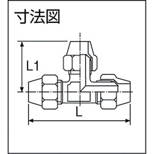 ＡＳＯＨ　三方フレアーチーズ　Φ６　FT-3206　1 個