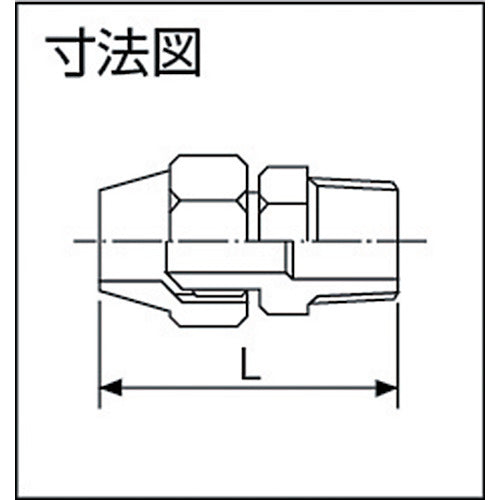 ＡＳＯＨ　フレアージョイント　ＰＴ１／４ＸΦ８　FS-1208　1 個