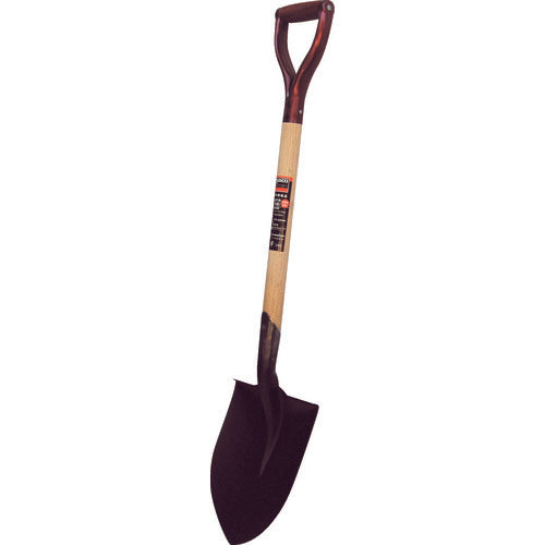 TRUSCO Wooden Handle Shovel, Round, Total Length 970mm, MS-970R, 1 Piece