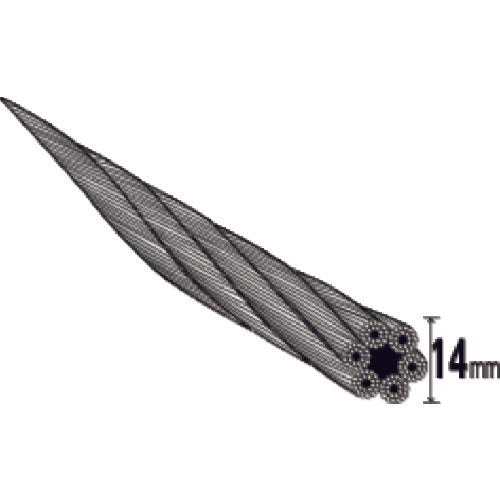 TRUSCO W Sling Type A 14mm x 1.0m GR-14S1 1 piece