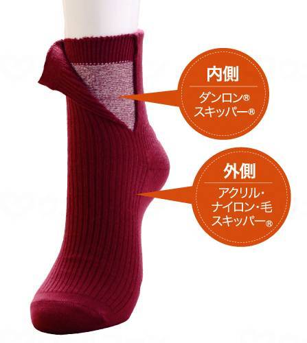 健繊ひだまりダブルソックス　紳士用 紺