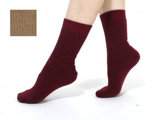 Kensen Hidamari double socks for women, beige, 22-24cm