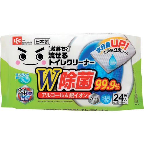 LEC Super Cleaning Disinfectant Flushable Toilet Cleaner 24 Sheets S00280 1 PK
