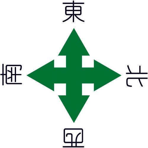 Green Cross Crane Sign 300mm Square Ceiling Mounting Type East-West-North-South 6300002398 1 Piece