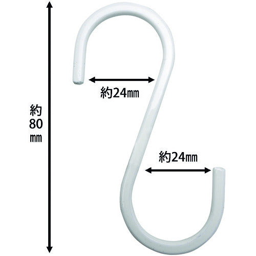 WAKI S자 후크 대백색 LAC-022 1개