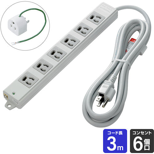 ＥＬＰＡ　事務所向けタップ　６個口　OAT-JP63H　1 個