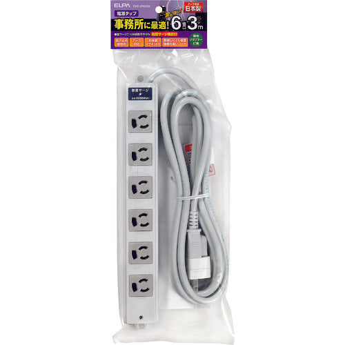 ＥＬＰＡ　事務所向けタップ　６個口　耐雷　OAT-JP63SH　1 個