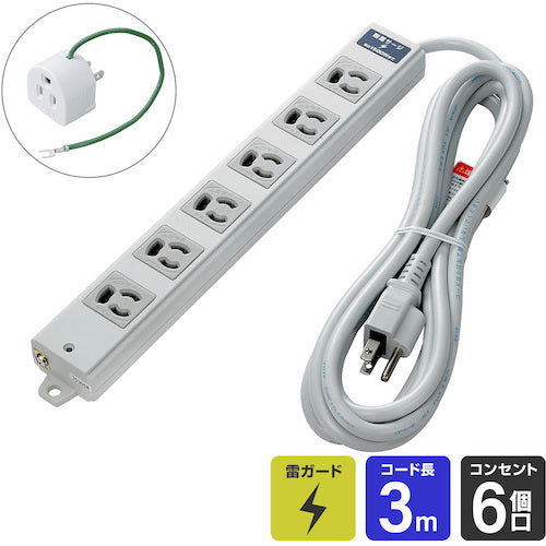 ＥＬＰＡ　事務所向けタップ　６個口　耐雷　OAT-JP63SH　1 個