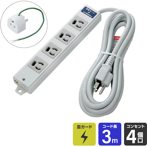 ＥＬＰＡ　事務所向けタップ　４個口　耐雷　OAT-JP43SH　1 個