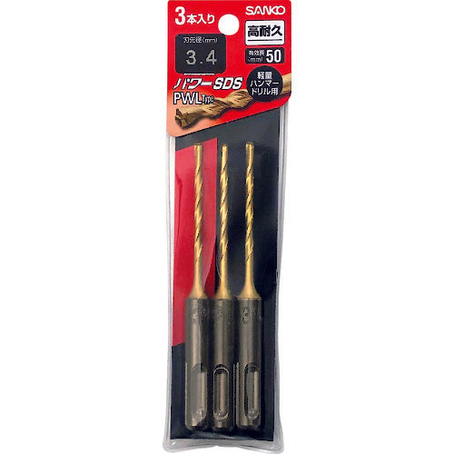 Sanko Techno Power SDS PWL Type Tokutoku Pack PWL-3.4X115P-3 1 PK