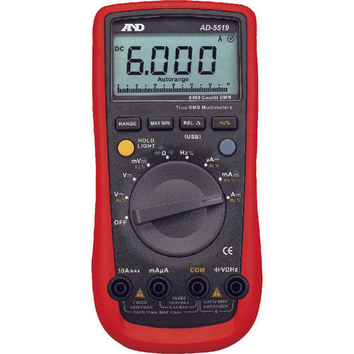 Ａ＆Ｄ　６０００カウント　デジタルマルチメーター　ＡＤ−５５１９　AD-5519　1 台