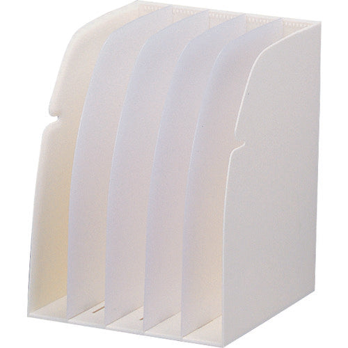 LIHIT Book Stand 5 Compartments A4 White G1650-0 1 pc