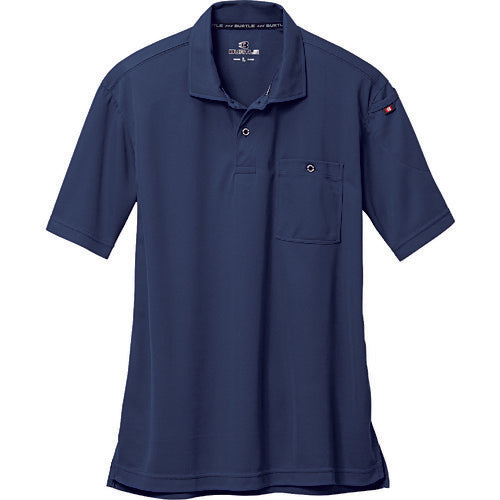 BURTLE Short Sleeve Polo Shirt 667-3-L Navy 667-3-L 1 pc