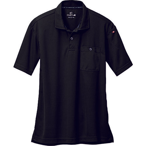 BURTLE Short Sleeve Polo Shirt 667-35-L Black 667-35-L 1 pc