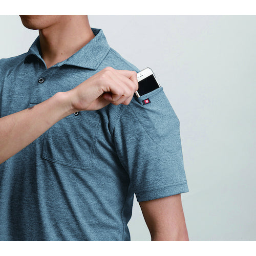 BURTLE Short Sleeve Polo Shirt 667-35-LL Black 667-35-LL 1 pc