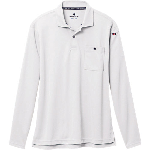 BURTLE Long Sleeve Polo Shirt 665-29-M White 665-29-M 1 pc