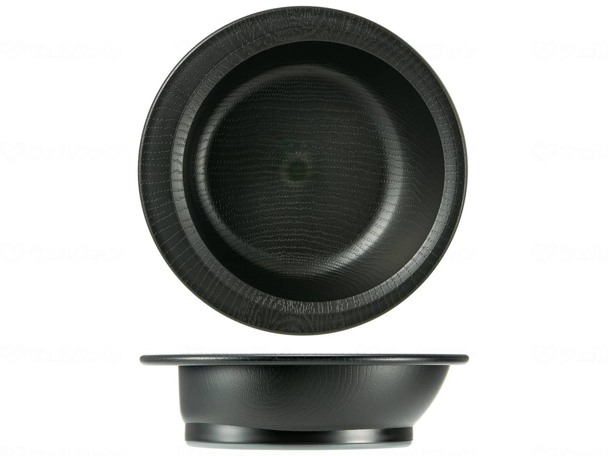 Skater Wood Grain Scooping Bowl Black Bowl