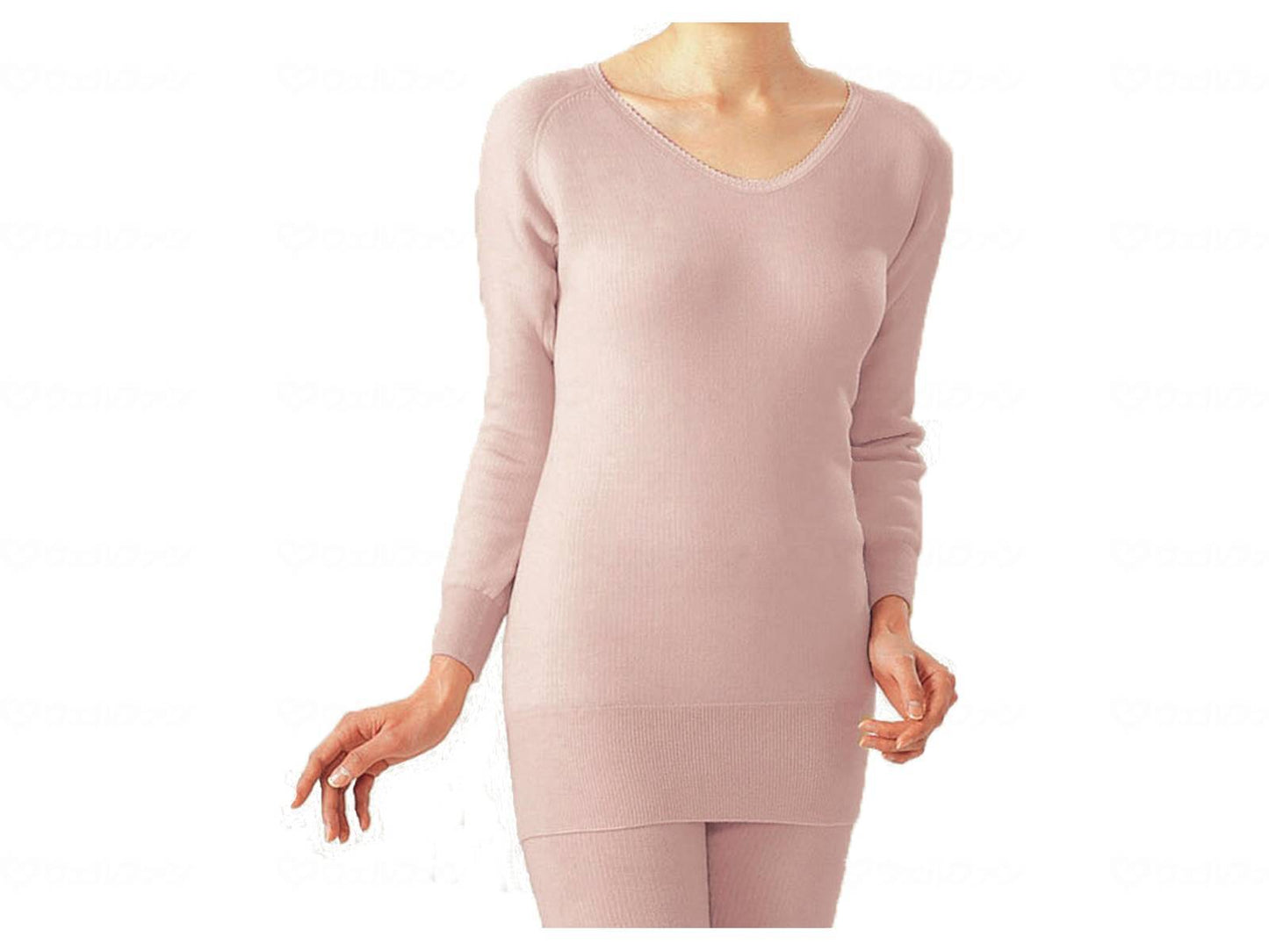 Washio Mochihada (extra thick) long sleeve shirt (for women) Peach M