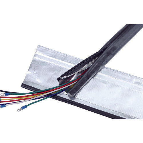 TRUSCO electromagnetic wave shielding bundling tube zipper type 100Φ10m SHNF-100-10-R2 1 roll