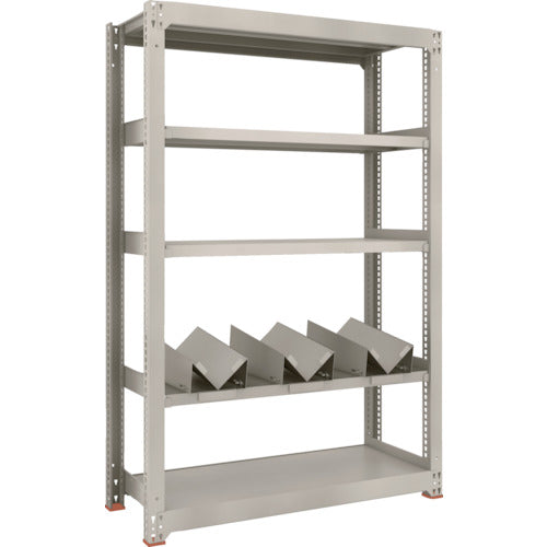 ＴＲＵＳＣＯ　一斗缶ラック　スチールラック　Ｍ３型中量棚　Ｗ１２００×Ｄ４７１×Ｈ１８００　５段　単体　缶受×３付　M3-6455-KU3　1 台