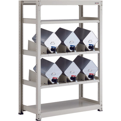 TRUSCCO 일두캔 랙 스틸 랙 M3형 중량 선반 W1200×D571×H1800 5단 단품 캔수×6 부착 M3-6465-KU6