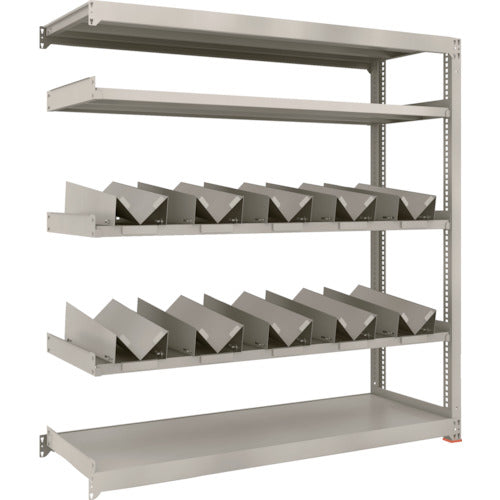 TRUSCO 18L Can Rack Steel Rack M3 Medium-Duty Shelf W1800 x D571 x H1800 5 Tiers Connected Can Holder x 10 Included M3-6665-KU10B 1 Unit