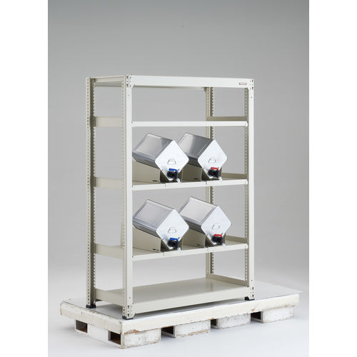 TRUSCO 18L Can Rack Steel Rack M3 Medium-Duty Shelf W1800 x D571 x H1800 5 Tiers Connected Can Holder x 5 Included M3-6665-KU5B 1 Unit