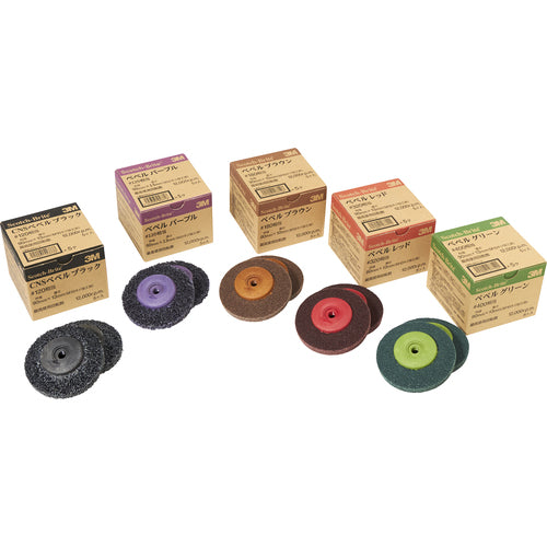 3M Scotch-Brite Bevel Purple for power tools, equivalent to #120, BEBERU PUR, 5 pieces